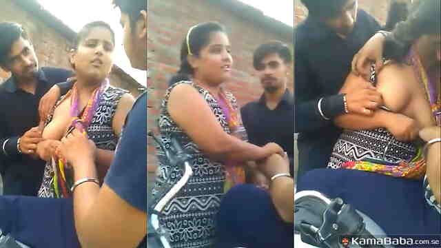 Cute Girl Boobs Pressed by Bad Boys – Hardcore Dehati XXX MMS Video