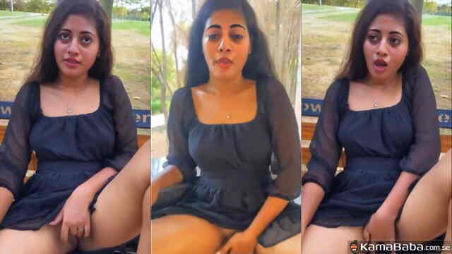 Public Fingering Adventure – Naughty Desi Amateur Solo Outdoor Sex
